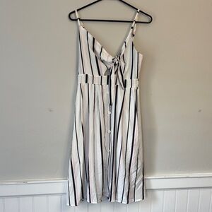 Amazon Elegant Striped Midi Dress